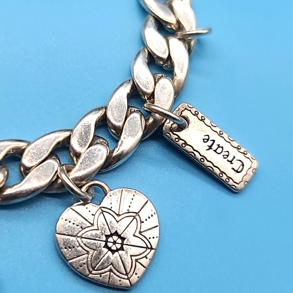 Brighton Manuscript Heart Charm Bracelet !! 1 CHARM MISSING!! ⚠️ - Picture 7 of 9